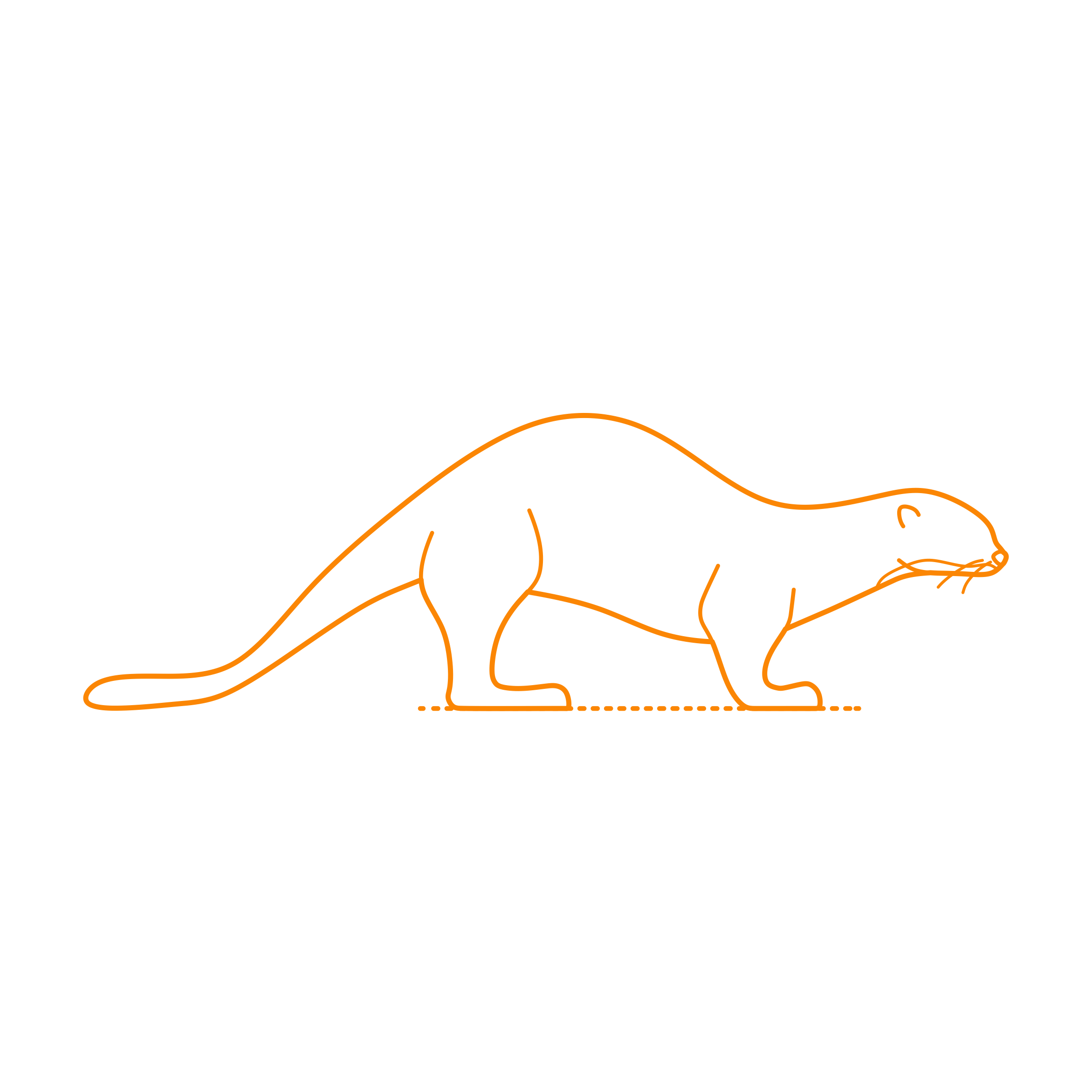 Animals Mustelids Giant Otter Outline Drawing Svg Vector Free Vectors